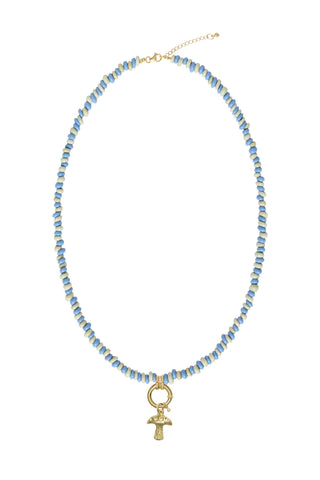 Sadie Charm Necklace - Mixed Blues