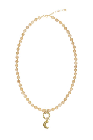 Sadie Charm Necklace - Yellow Jade