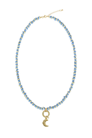 Sadie Charm Necklace - Mixed Blues