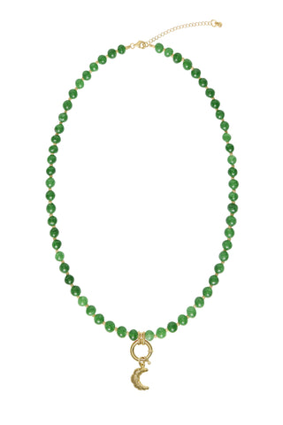 Sadie Charm Necklace - Green Jade