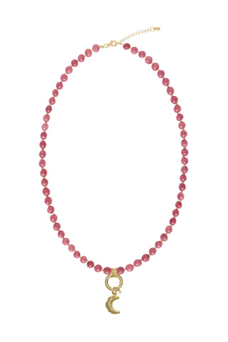 Sadie Charm Necklace - Red Ruby
