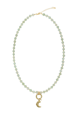 Sadie Charm Necklace - Light Green Aventurine