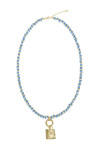 Sadie Charm Necklace - Mixed Blues
