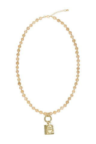 Sadie Charm Necklace - Yellow Jade