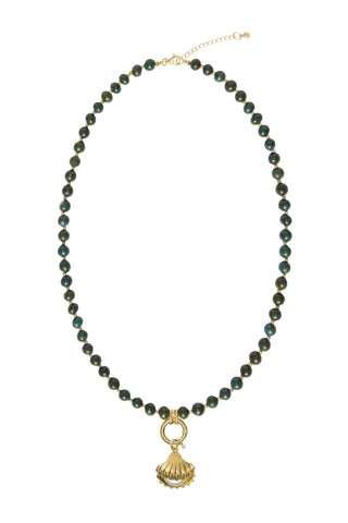 Sadie Charm Necklace - Blue Jade