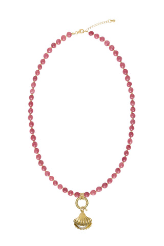 Sadie Charm Necklace - Red Ruby