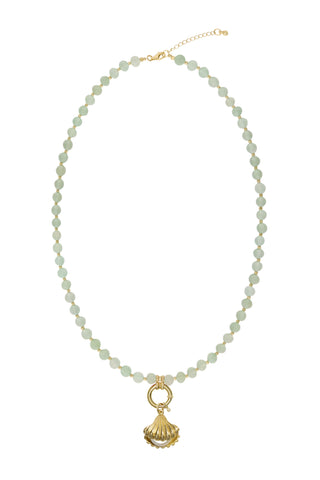 Sadie Charm Necklace - Light Green Aventurine