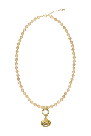 Sadie Charm Necklace - Yellow Jade