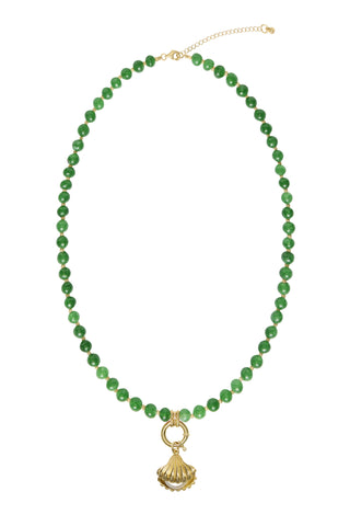 Sadie Charm Necklace - Green Jade