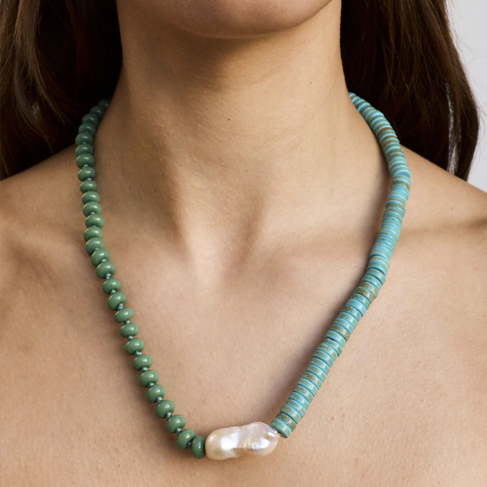 Eleanor Turquoise Beaded Necklace