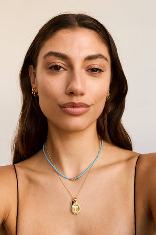 Tiny Dancer Beaded Initials Necklace