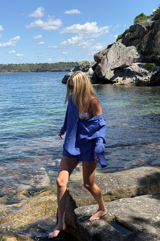 Ezra Set in Blue & White