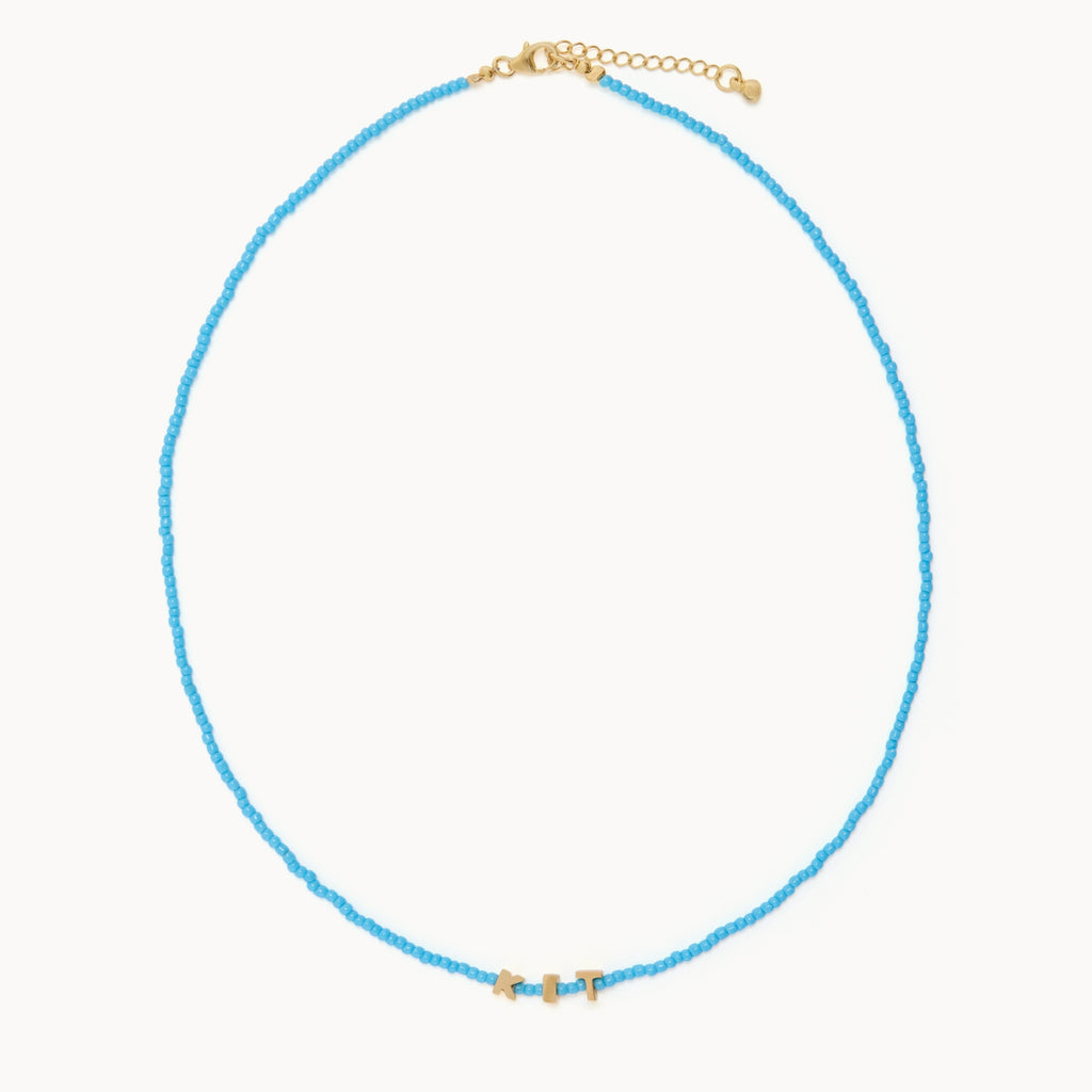 Tiny Dancer Beaded Initials Necklace