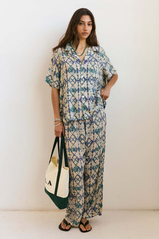 Lenny Set in Blue Tie Dye