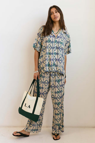 Lenny Set in Blue Tie Dye