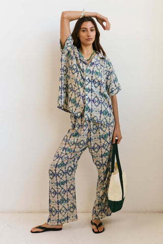 Lenny Set in Blue Tie Dye