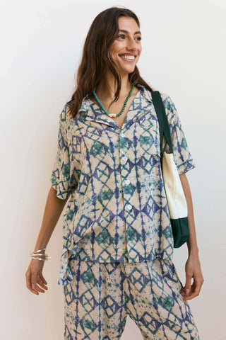 Lenny Set in Blue Tie Dye