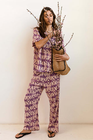 Lenny Set in Tie Dye Purple