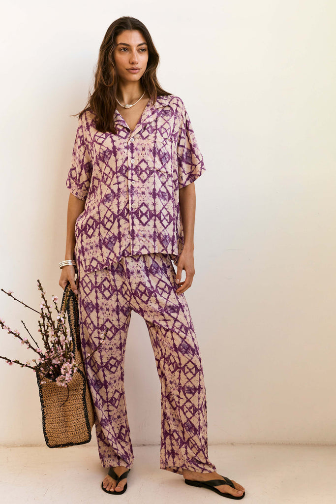 Lenny Set in Tie Dye Purple