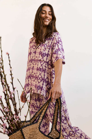 Lenny Set in Tie Dye Purple