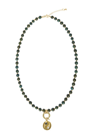 Sadie Charm Necklace - Blue Jade