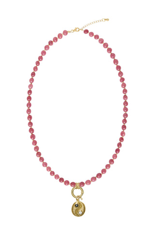 Sadie Charm Necklace - Red Ruby