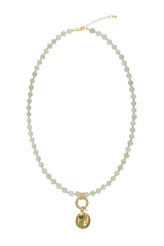 Sadie Charm Necklace - Light Green Aventurine