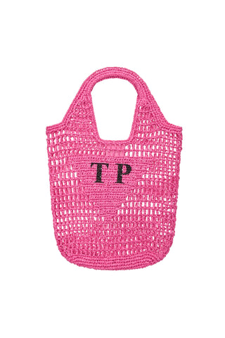 Personalised Woven Raffia Bag