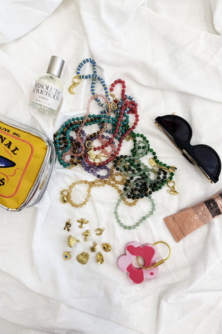 Sadie Letter Necklace - Brown Tiger Eye