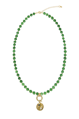 Sadie Charm Necklace - Green Jade