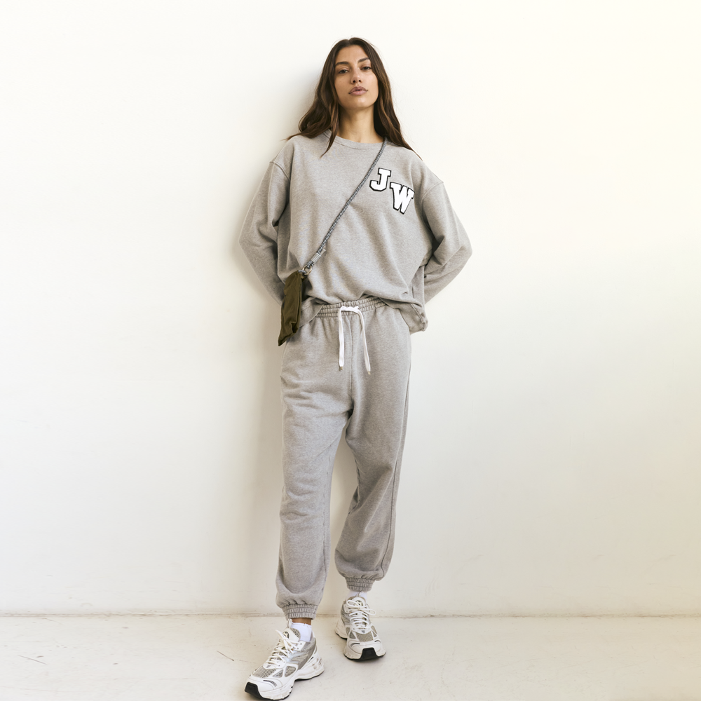 Personalised Fleece Tracksuit in Light Grey