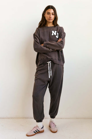 Personalised Fleece Tracksuit in Dusty Brown
