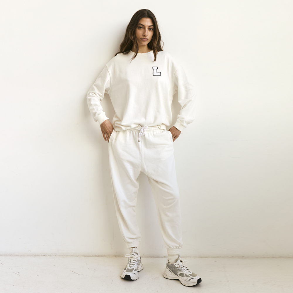 Personalised Fleece Tracksuit in Cream
