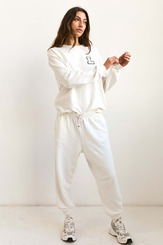 Personalised Fleece Tracksuit in Cream