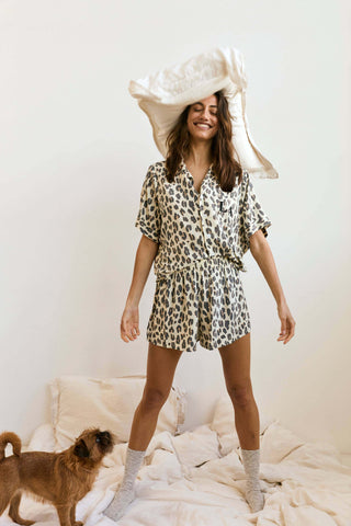 Personalised Pyjama Short Set - Leopard
