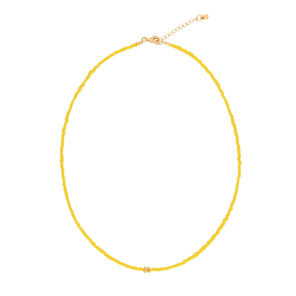 Tiny Dancer Beaded Initials Necklace