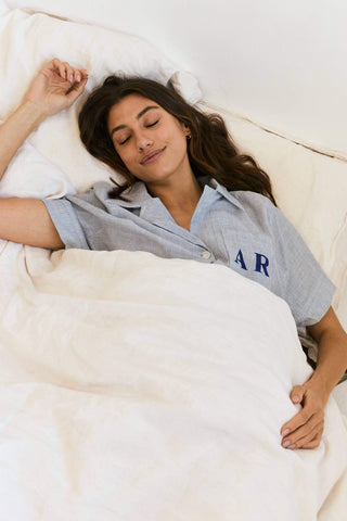 Personalised Pyjama Short Set - Blue Stripe