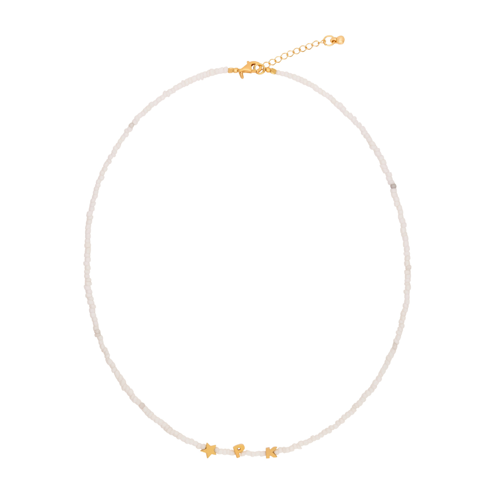 Tiny Dancer Beaded Initials Necklace