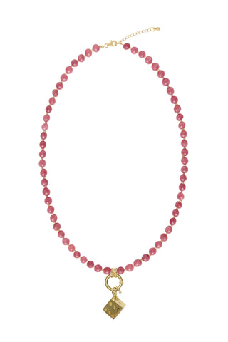 Sadie Charm Necklace - Red Ruby
