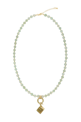 Sadie Charm Necklace - Light Green Aventurine
