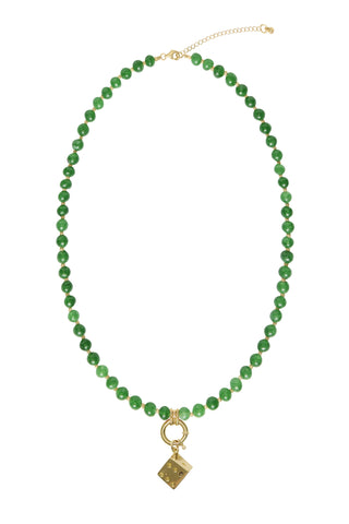 Sadie Charm Necklace - Green Jade