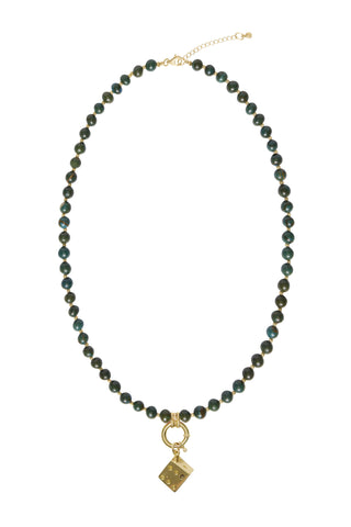 Sadie Charm Necklace - Blue Jade