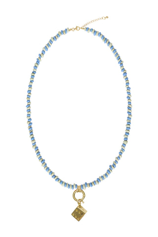 Sadie Charm Necklace - Mixed Blues