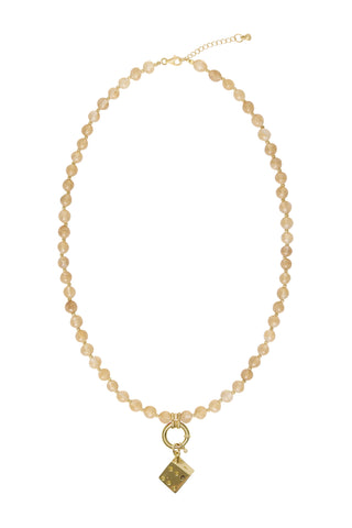 Sadie Charm Necklace - Yellow Jade