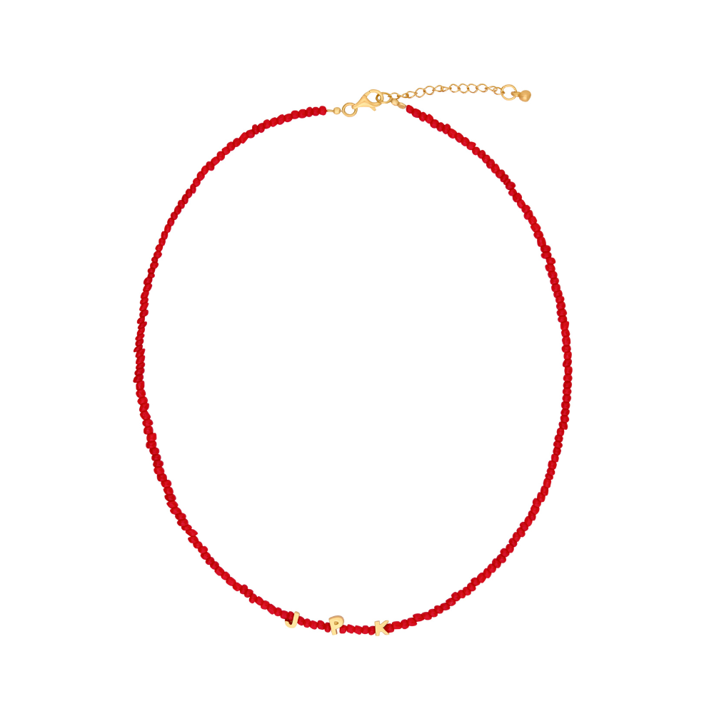 Tiny Dancer Beaded Initials Necklace