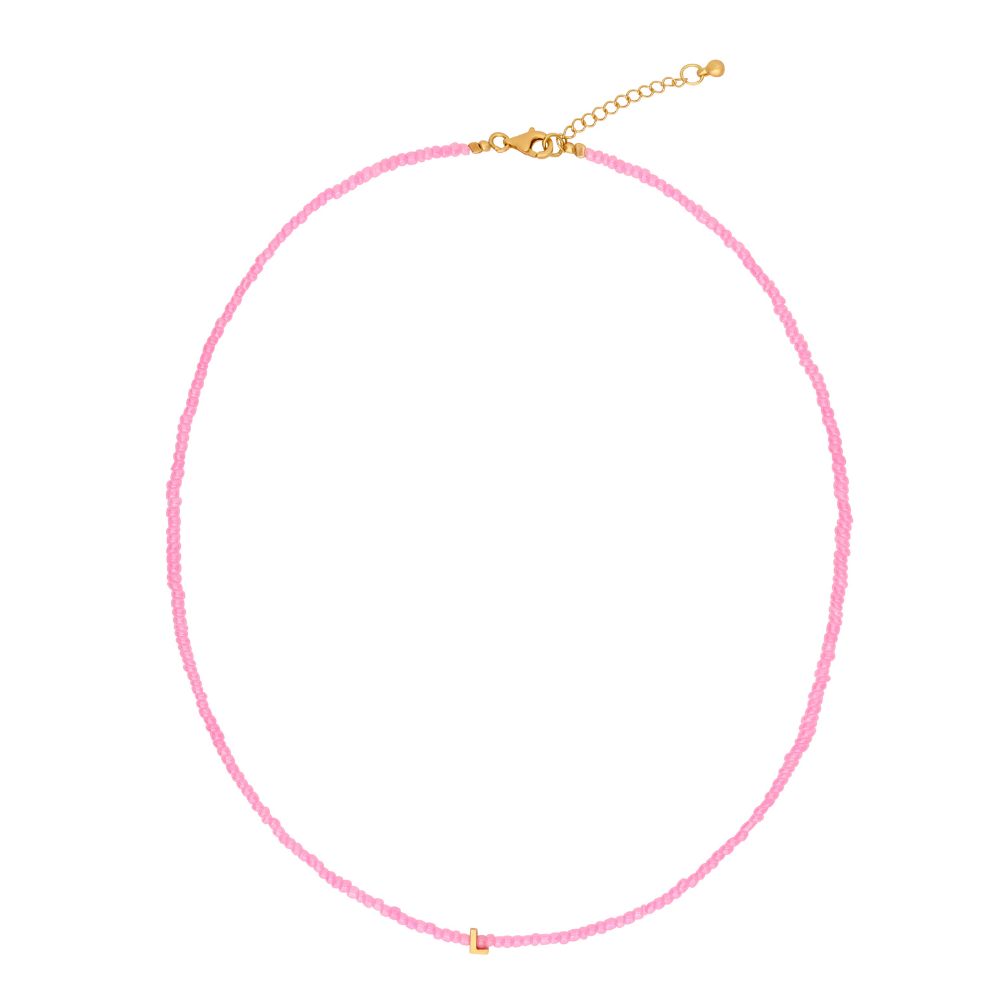 Tiny Dancer Beaded Initials Necklace