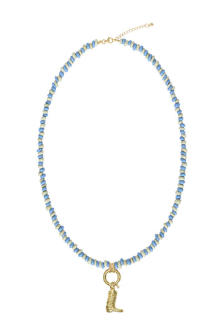 Sadie Charm Necklace - Mixed Blues