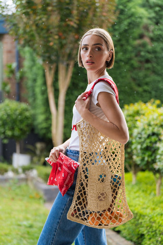 Winnie Initial Woven Bag