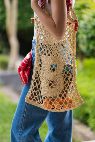 Winnie Initial Woven Bag