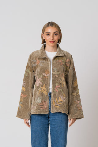 Embroidered Velvet Jacket